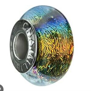 Chamilia Iridescent Blue Rainbow Charm Bead